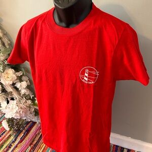 80s Montauk Lighthouse Tee Shirt Vintage Screen Stars Single Stitch Red Large
